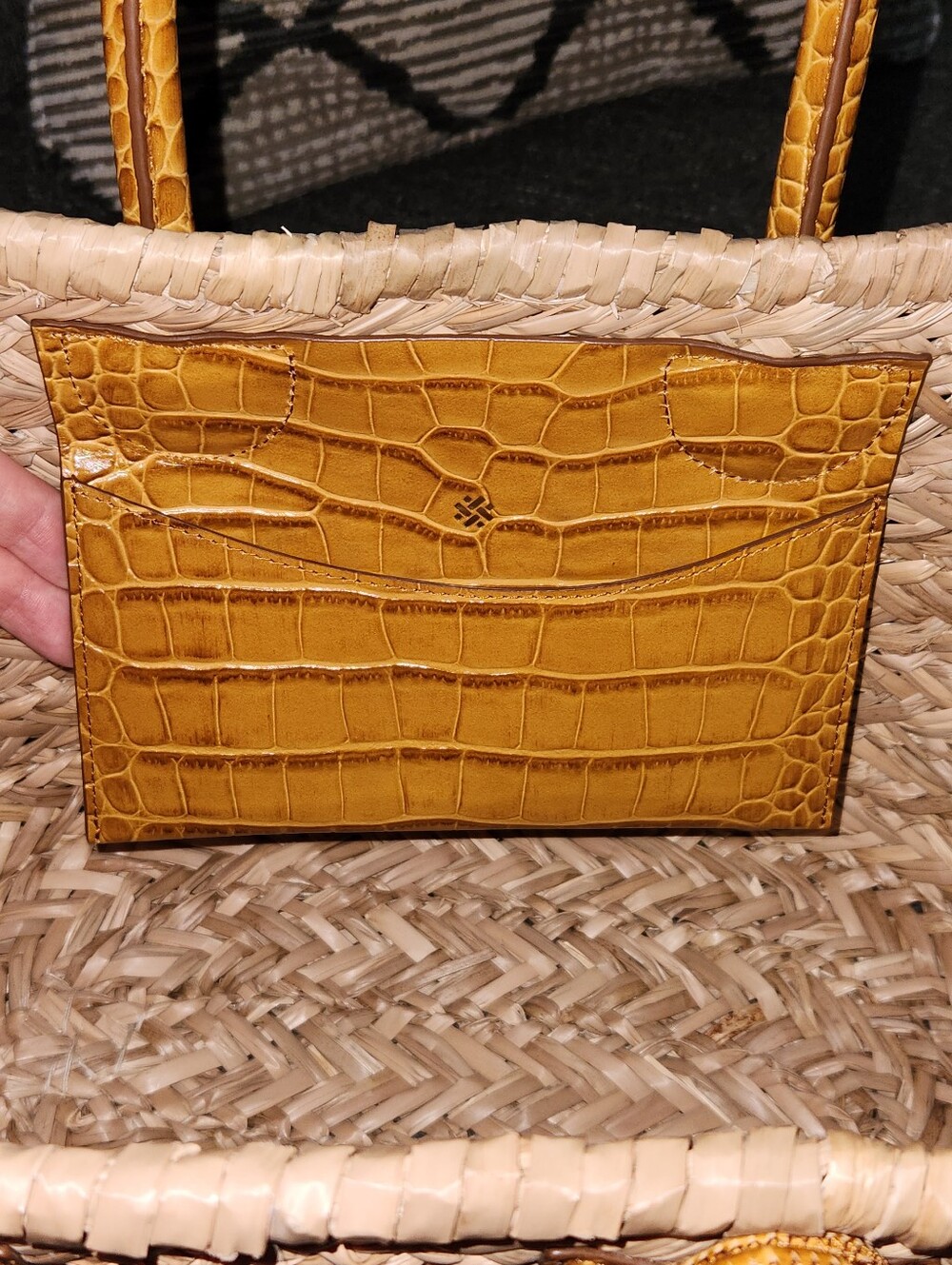 🌞Pamela Munson🌞 - Cognac Beach & Town Woven Seagrass Tote Bag - Picture 11 of 12